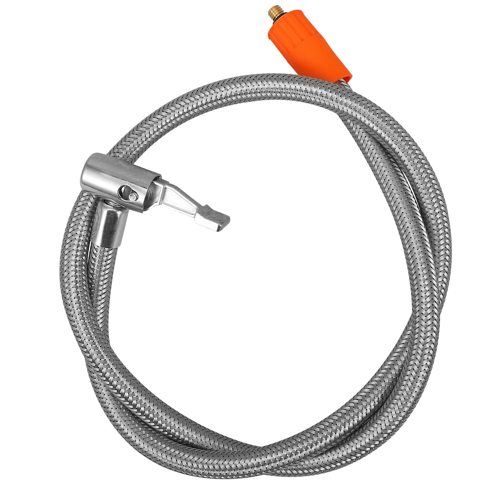 不锈钢エアチャックアダプター 延長ホース 自転車用クイック接続 膨張シーン対応 携帯便利 エアコンプ..