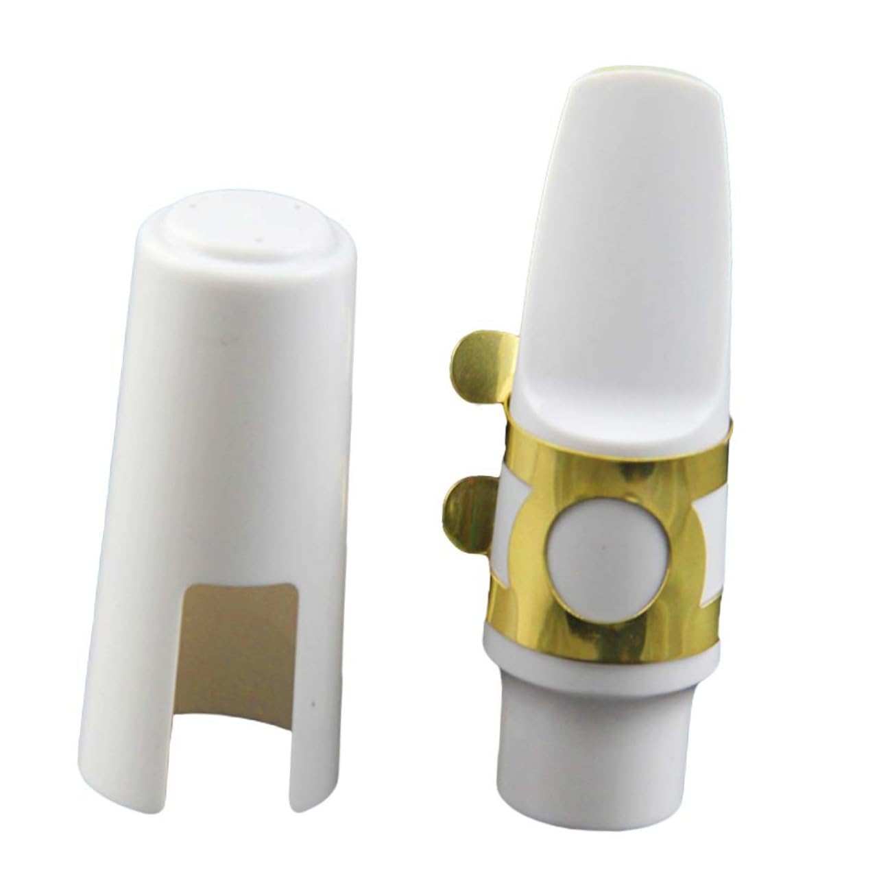 アルトサックス用白樹脂製マウスピースアクセサリー 高密設計で音響増強 簡単交換可能 耐久性素材採用 ..