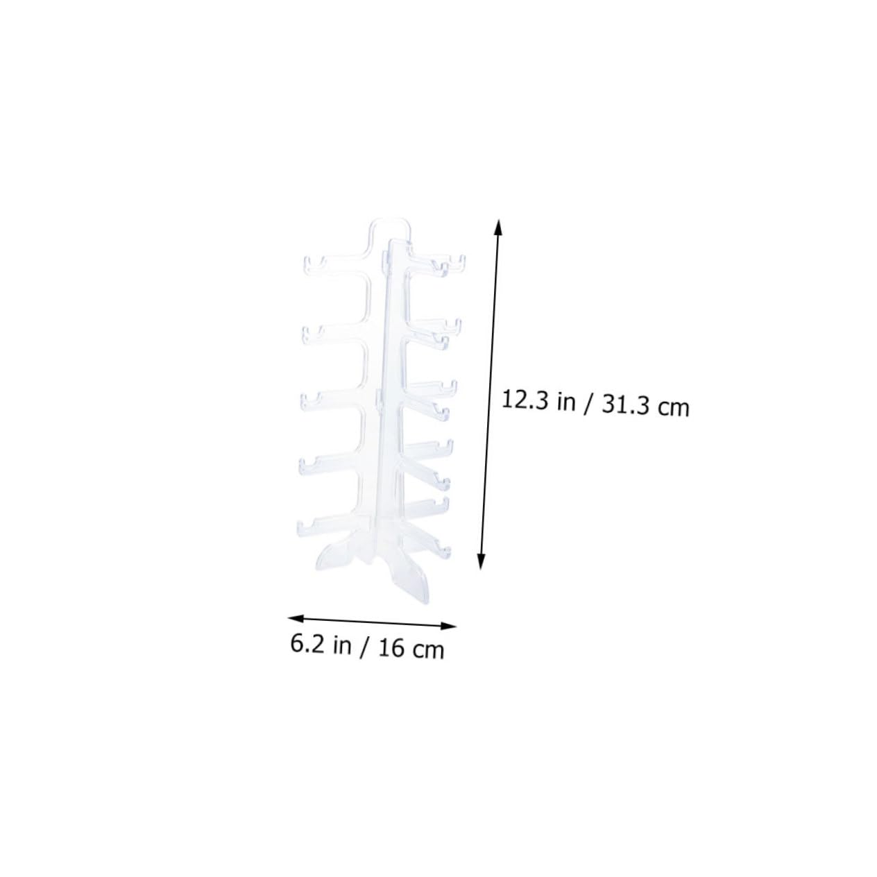 4個 メガネフレーム 眼鏡 ダブルメガネケース 鎖 卓上メガネホルダースタンド 保有者 蓋 サングラスディスプレイスタンド 5層メガネホルダー プラスチック 2