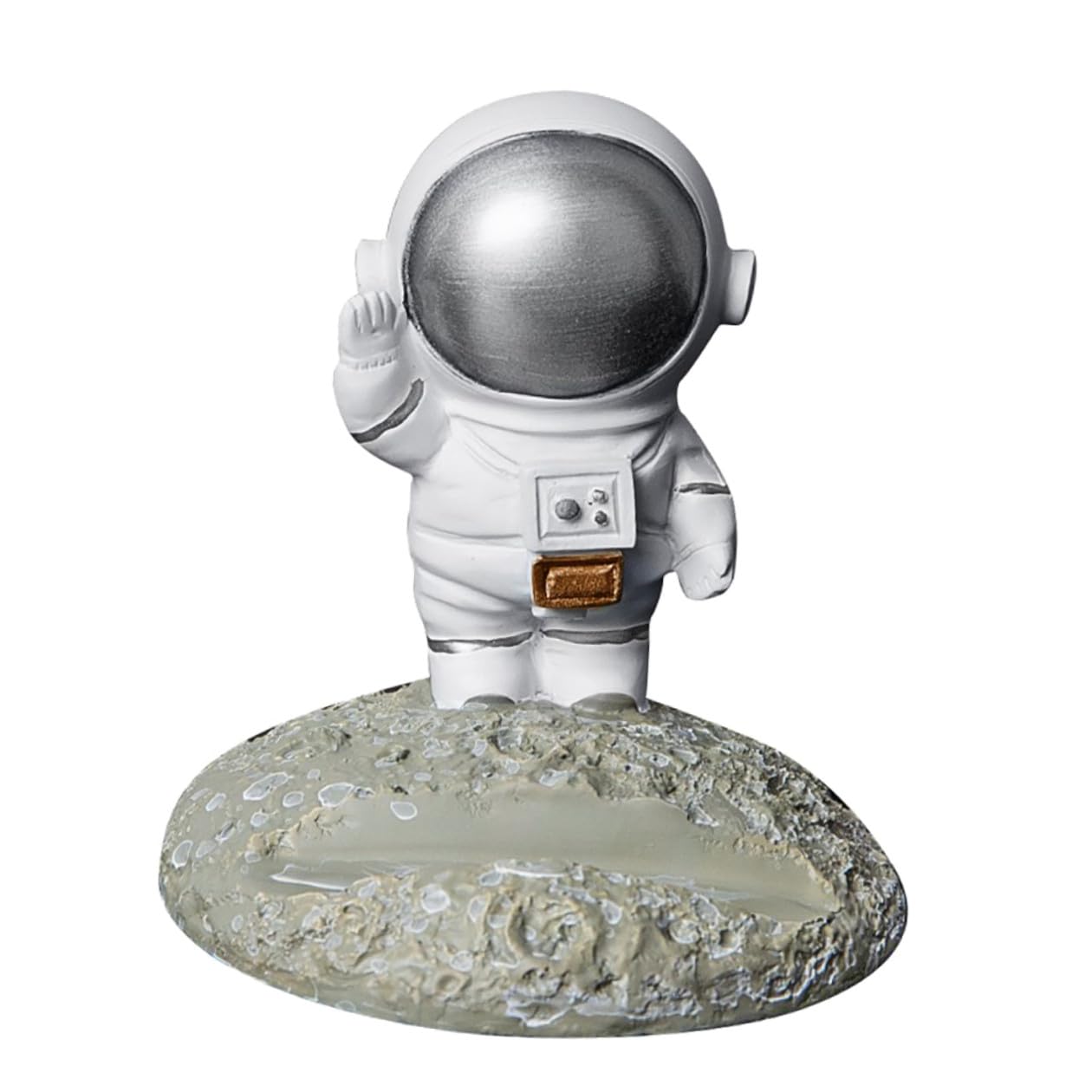 太空宇航员デスクトップスマホスタンド レジンクラフト おしゃれな電話ラック 卓上用ユニークな宇宙飛..