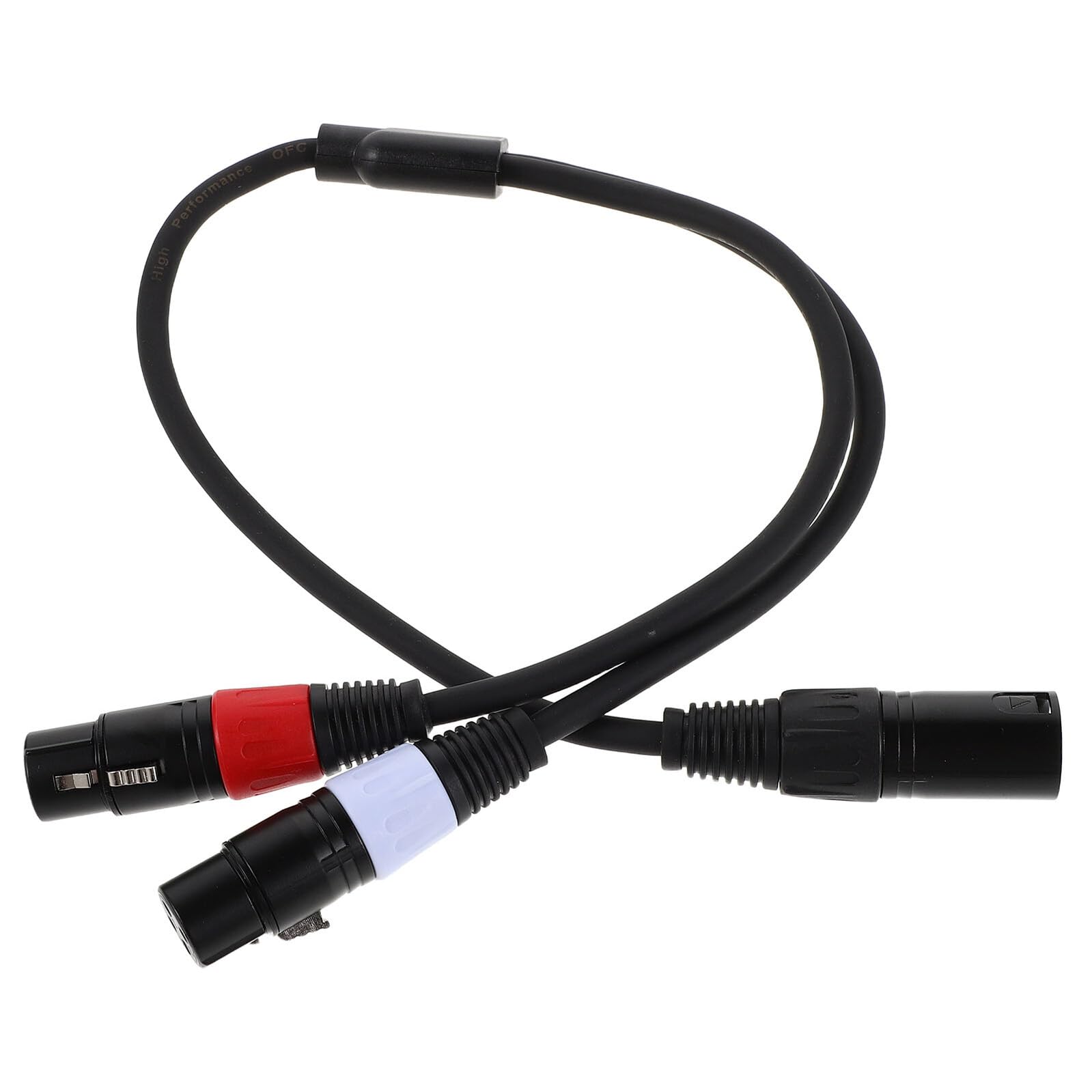 ピンオスからデュアルピンメス変換ケーブル バランス接続マイク配コード 高耐久属コネクター な音質ス..