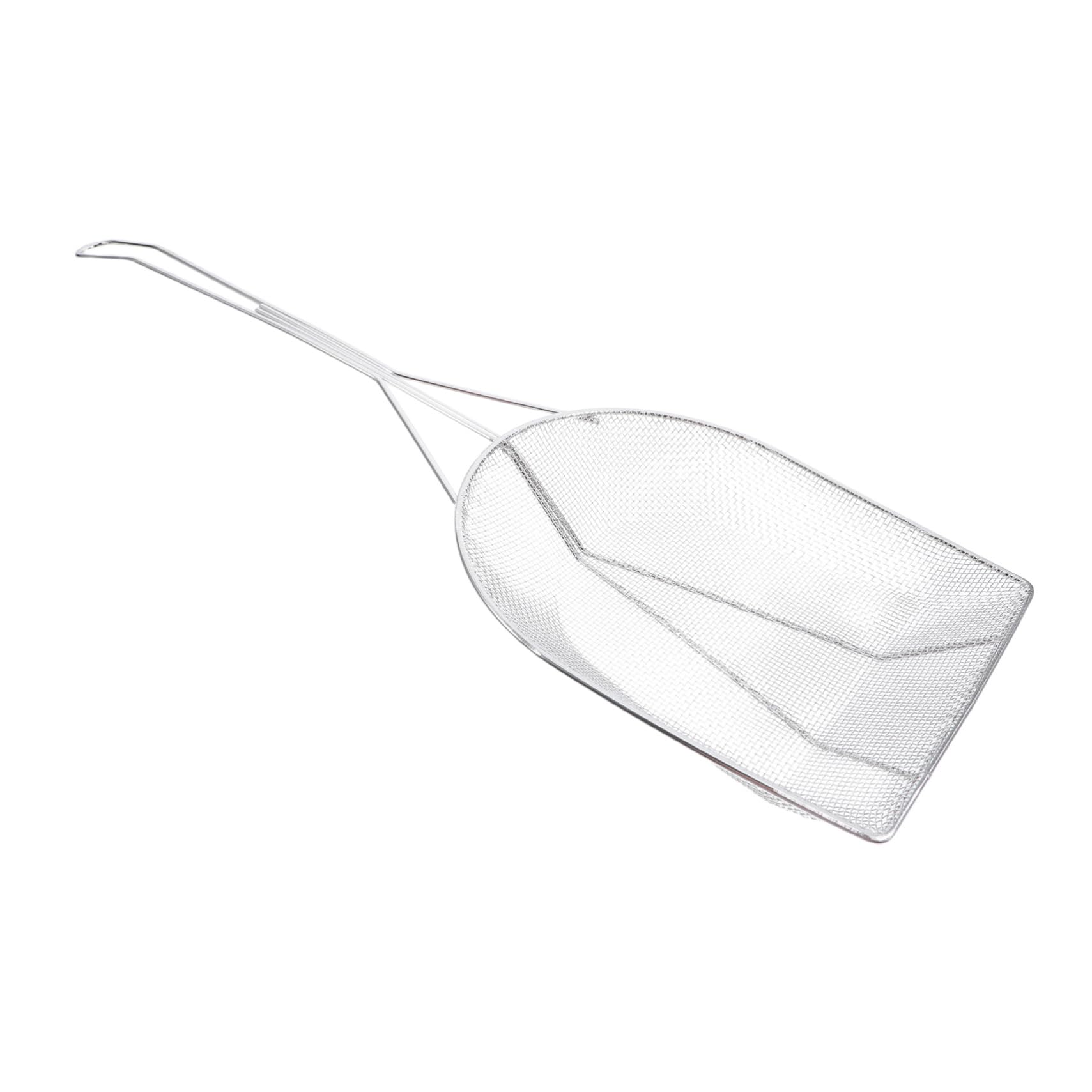 ステンレススチール製メッシュスキマー 長柄フライヤーストレーナー オイルコランダー 揚げ物用 スキミ..