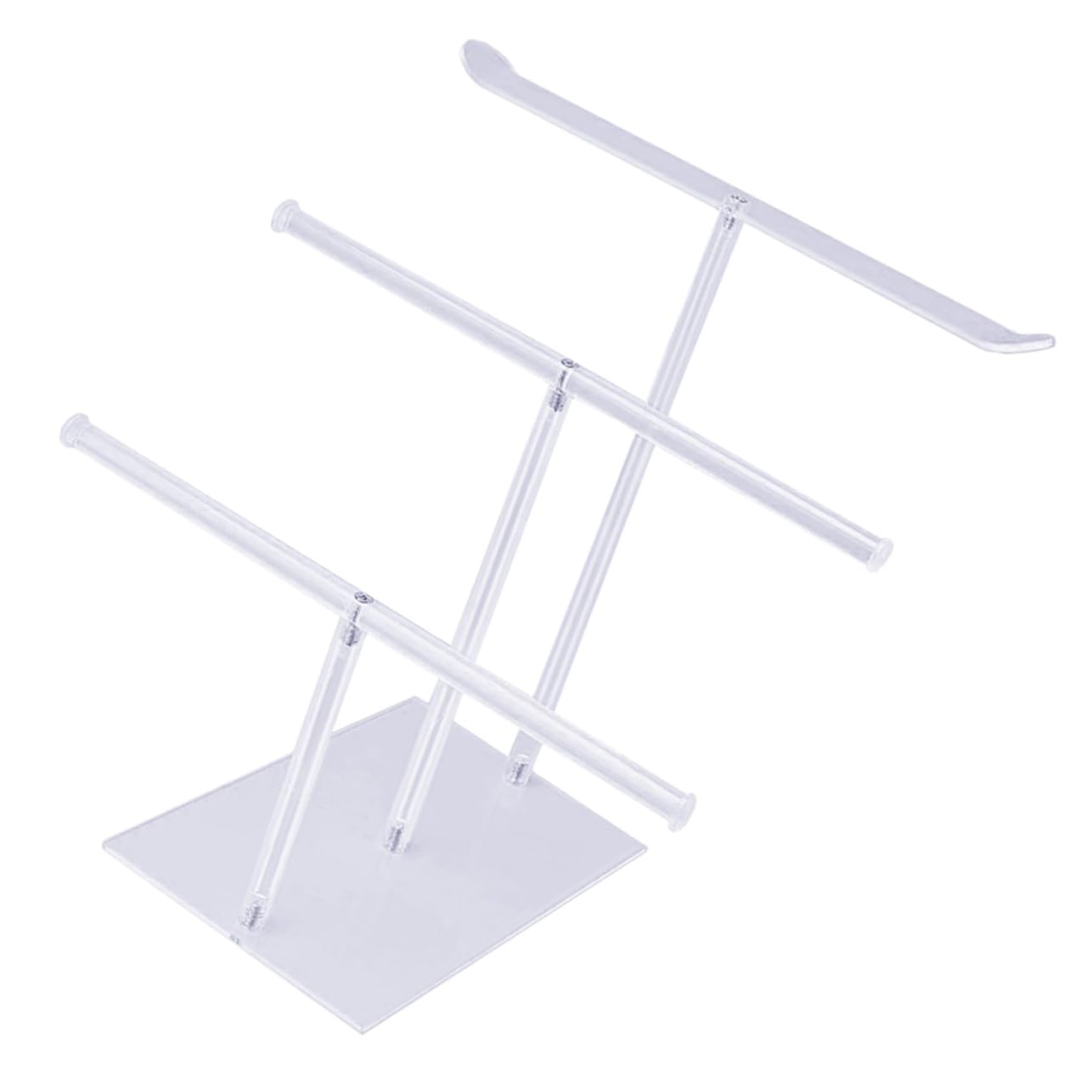 透明アクリル段ジュエリーオーガナイザー ブレスレット ネックレス ヘアバンド用収納スタンド アクセサリー整理ラック 寝室や店舗
