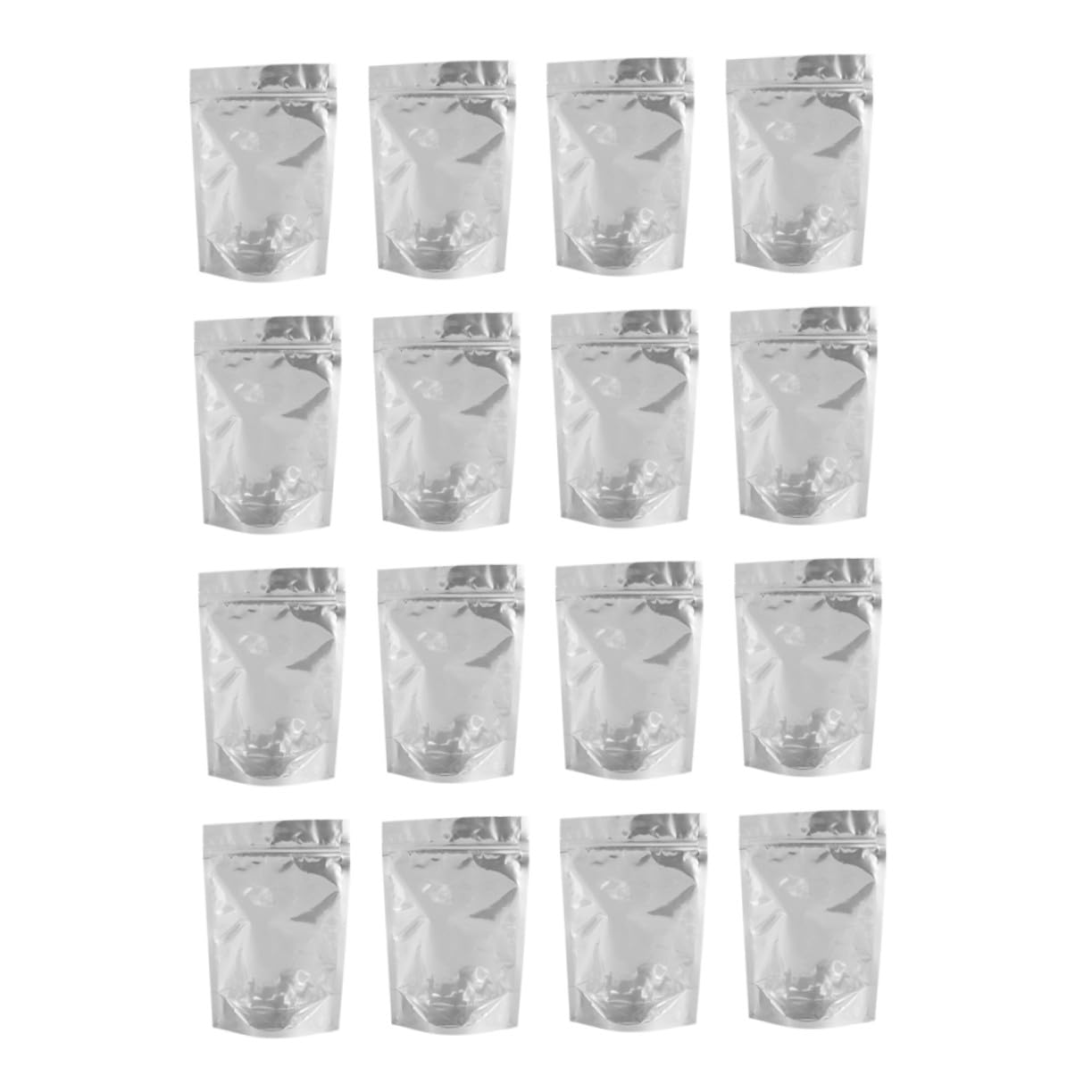 100個 アルミ箔自封袋 チャック付きジッパーバッグ 食品グレード密封保存袋 自立収納可能 お菓子 コー..