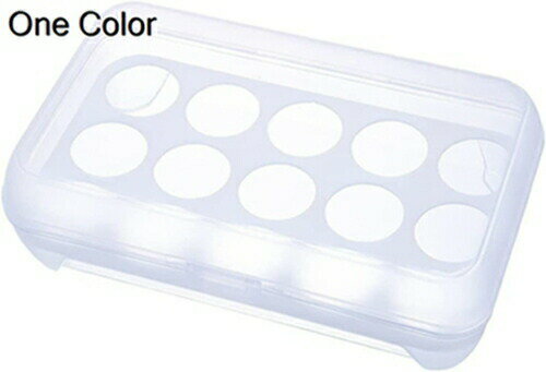 卵ケース 卵入れ 冷蔵庫用 エッグホルダー 半透明 卵容器 大容量 超省スペース 15個収納 蓋がロックして閉まる アウトドアにも最適 持ち運び (白)