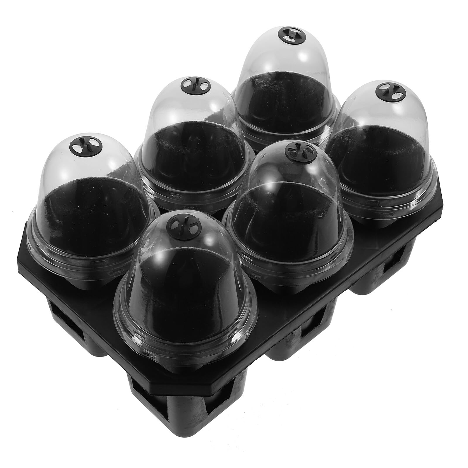 再利用可能なプラスチック製育苗ボックス 通気孔と排水付き 耐久性に優れ多肉植物の挿し木や植物の移植..