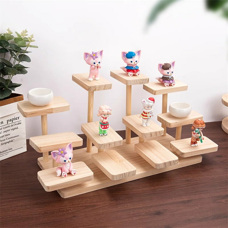 置台　盛り付け台 盛込器　立体盛込 段々 多段 木製 お寿司置き 置台 和菓子屋 ディスプレイスタンド ..