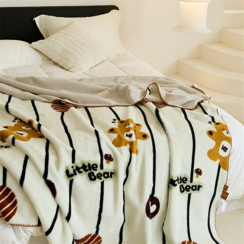 毛布 もこもこ ブランケット もこもこ毛布 シングル ダブル ハーフ ひざ掛け 掛け毛布 2枚合わせ ブラ..