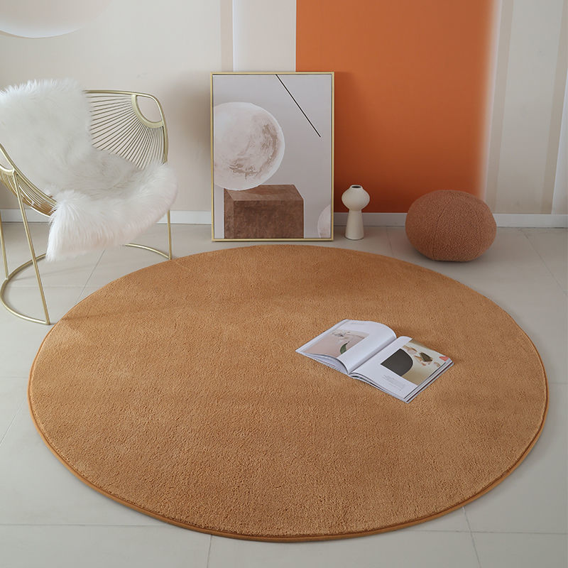 ラグ カーペット 夏用ラグマット 絨毯 滑り止め付き 防音 厚手 防ダニ 防臭 素肌にやさしい 北欧風 おしゃれ 抗菌 床保護 転倒を防ぐ 床暖房対応 ホットカーペット対応 アイボリー円形