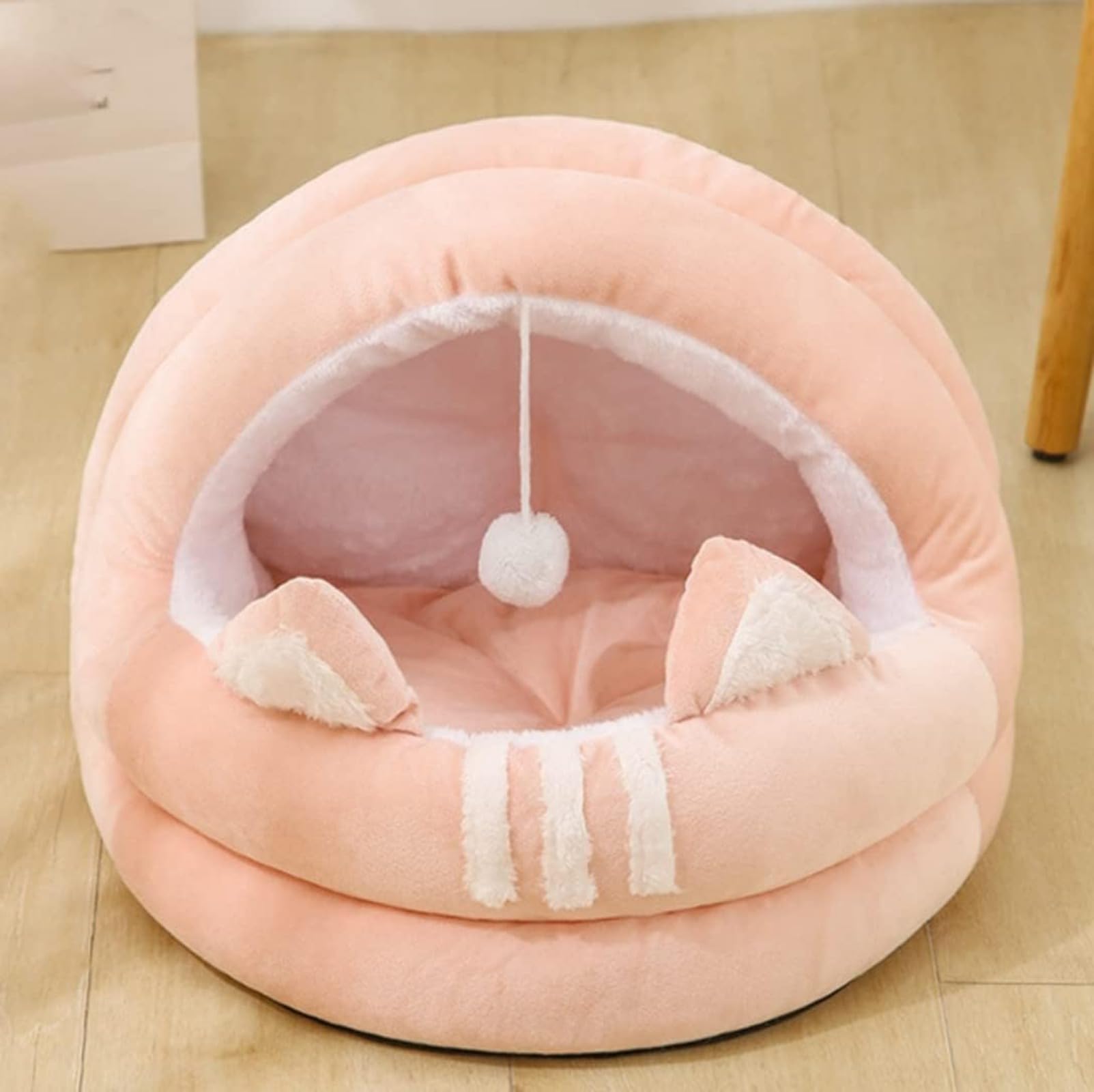 樂天商城 - 猫ベッド ペットベッド 暖かい ラウンド型 ふわふわ ペットクッション ペットマット ペットソファ 分厚い 長毛 犬ベッド 小型犬ハウス 小動物用 寒さ対策 滑り止め 防寒 洗濯可能 (,グレー)