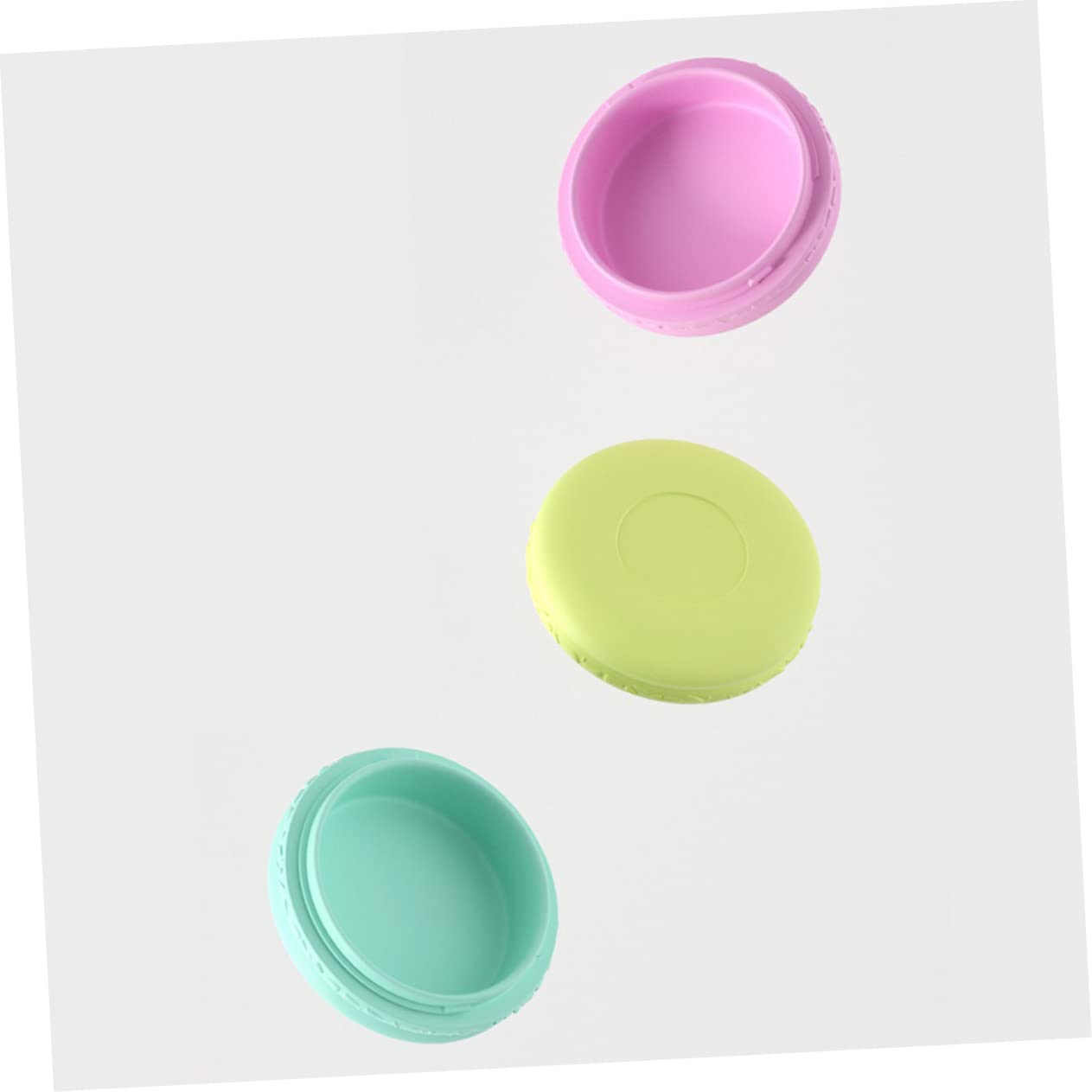 10個 コスメティックトラベルコンテナ ミニプラスチック容器 メイクアップサンプル 旅行用 メイクアップクリーム容器 ジャー プラスチックコスメジャー メイクアップパウダーコンテナ ミニフェイスクリームボックス イエロー