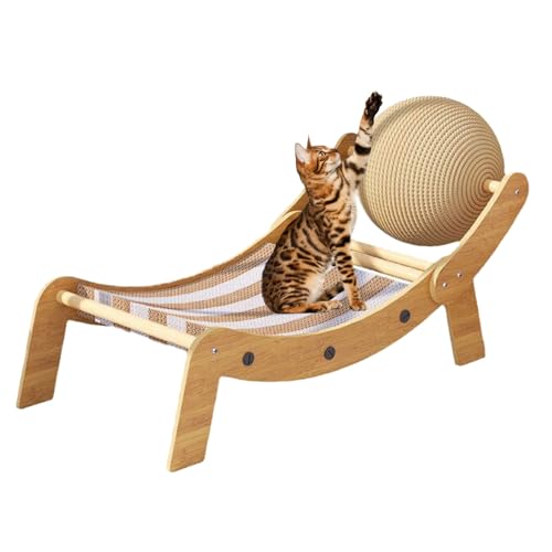 樂天商城 - | キャットベッド トイボール付き,耐摩耗段ボール製ペット家具 屋内屋外パティオ用