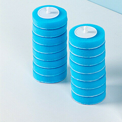 Rakuten - トイレ掃除交換用ヘッド トイレブラシ交換用ヘッド 使い捨てトイレブラシ交換用ヘッド 360°クリーニング 10個 使い捨て スポンジ 床置き 壁掛け