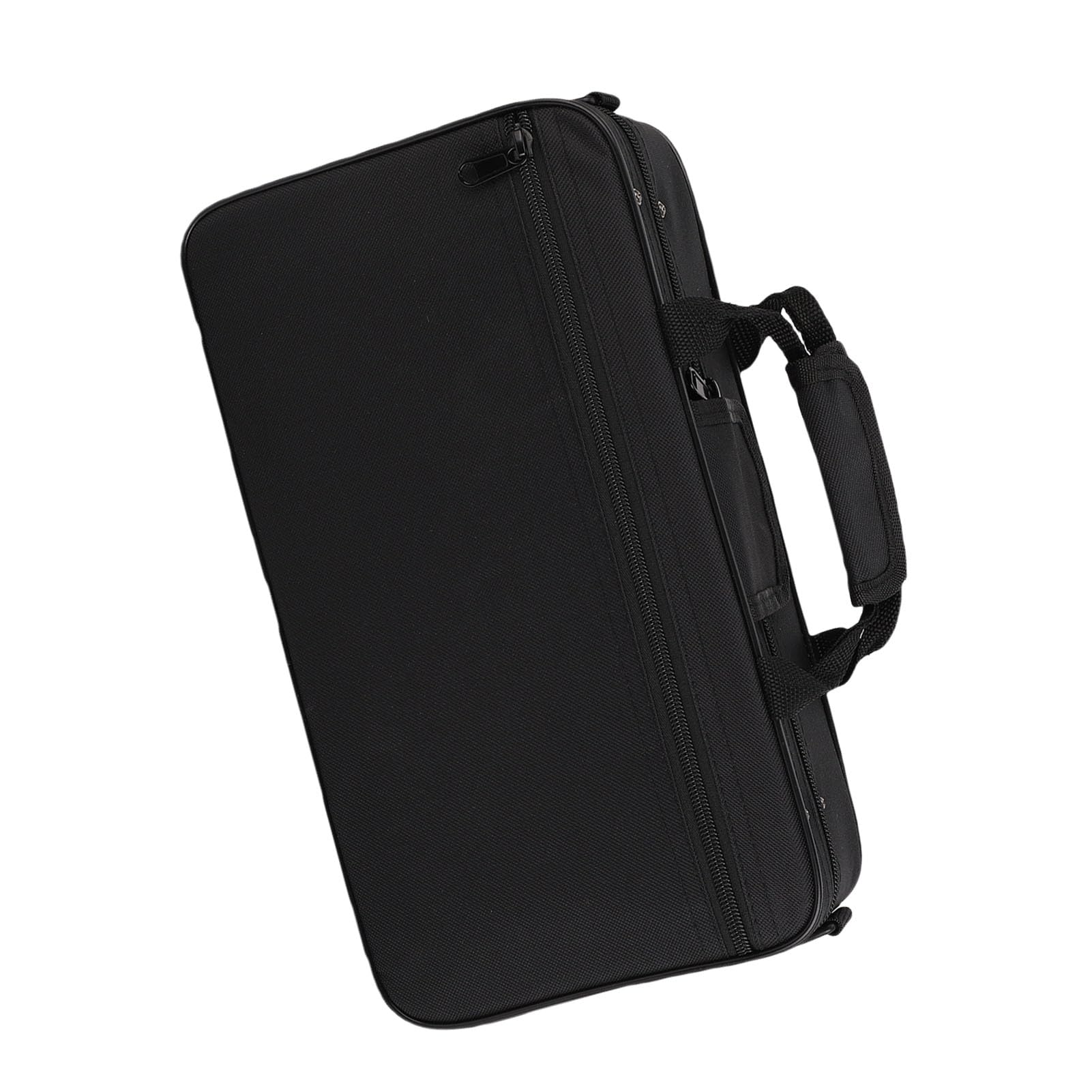 ブラックフォームパッド入りオックスフォード布クラリネットバッグ ストラップ付き 持ち運びに便利