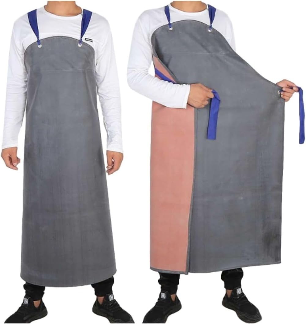 エプロン 防水 業務用 メンズ 作業用エプロン 草刈り用保護前掛け 全身 ゴム ロング アジャスタブル キ..