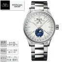 yő60񖳋[okzBALL Watch Engineer Moon Calendar NM3016C-S1J-WH 316L{[EHb` GWjA [J_[ E1000{m@B rv Y j Mtg bsOn