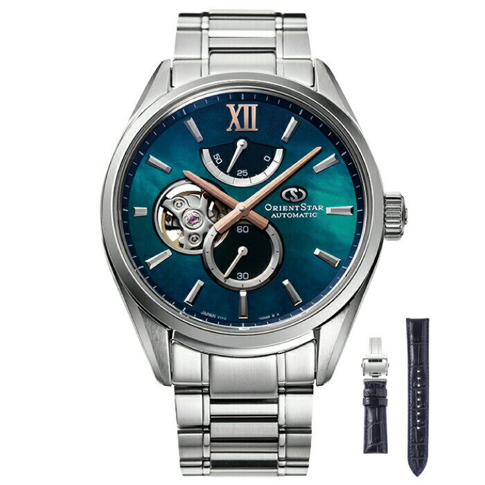 【最大60回無金利ローンok】ORIENTSTAR RK-BY0003A[オリエントスター プレステージショップ限定 セミスケルトン 革ベルトつき 正規 機械式時計 メカニカル オートマチック Mコレクションズ ギフト ラッピング無料]