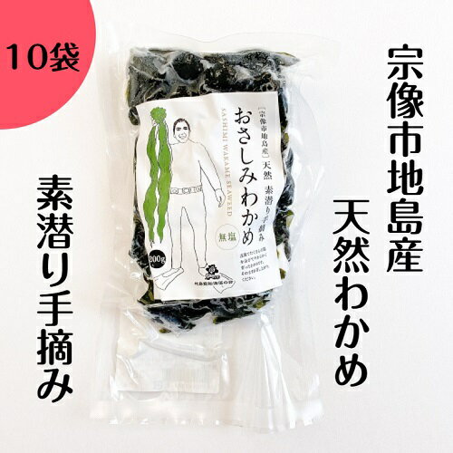 天然 わかめ 手摘み おさしみわかめ 2kg (200g 10袋) ワカメ 海藻 福岡 玄海灘 地島 ...