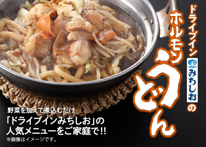 みちしお 名物 ホルモンうどん 2食セット ホルモン うどん お取り寄せグルメ【佐川急便にて発送（ヤマト運輸対応可）】