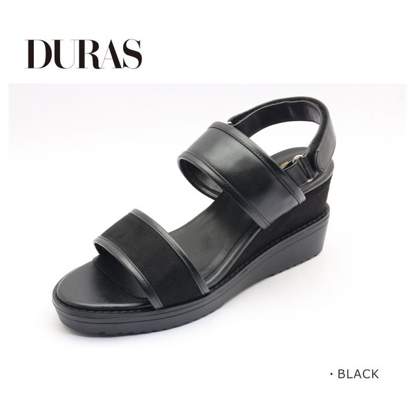 DURAS デュラス レディース サンダル バックストラップ DR 9031 厚底 靴 黒 白 ブラック ホワイト 2