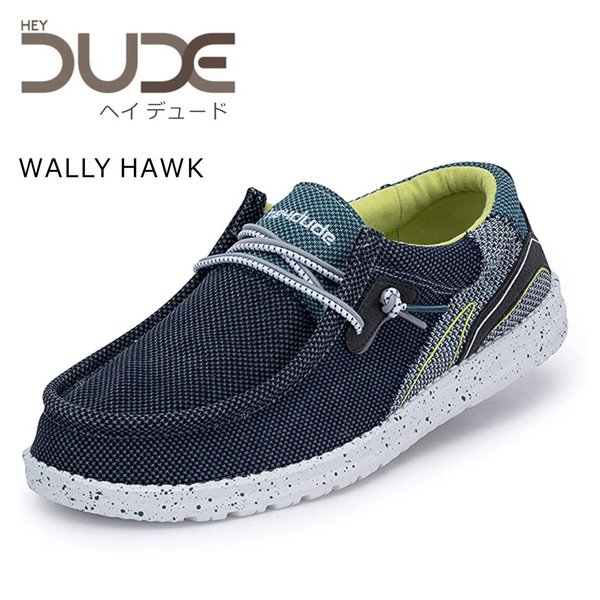 HEY DUDE wC f[h Y WALLY HAWK EH[[ z[N V[Y C Xj[J[ SPACE BLUE Xy[Xu[