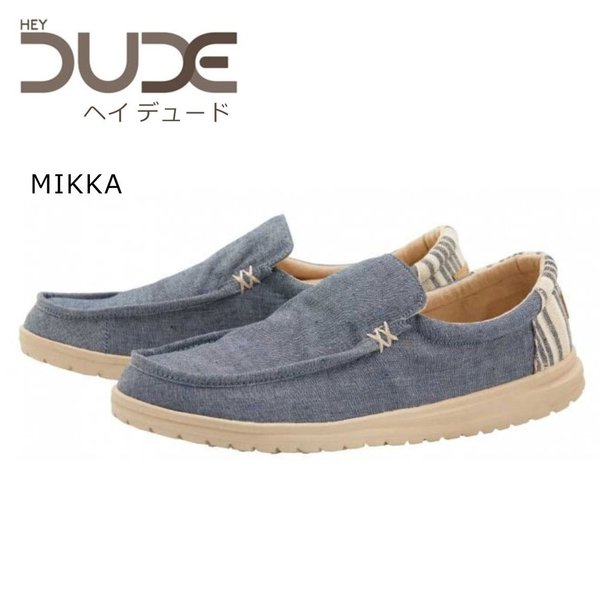 HEY DUDE ヘイ デュード メンズ MIKKA ミッカ シャンブレーネイビー シューズ スニーカー スリッポン 靴