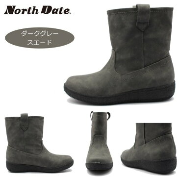 ノースデイト スパイク JB 12736 防寒ブーツ スノーブーツ レディース NORTH DATE ダテハキ ダークブラウン ダークグレイ スエード
