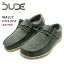 HEYDUDE ヘイデュード レザー WALLY SUEDE MUSK ウォーリー スエード ムスク シューズ メンズ 靴 軽量 幅広 スリッポン