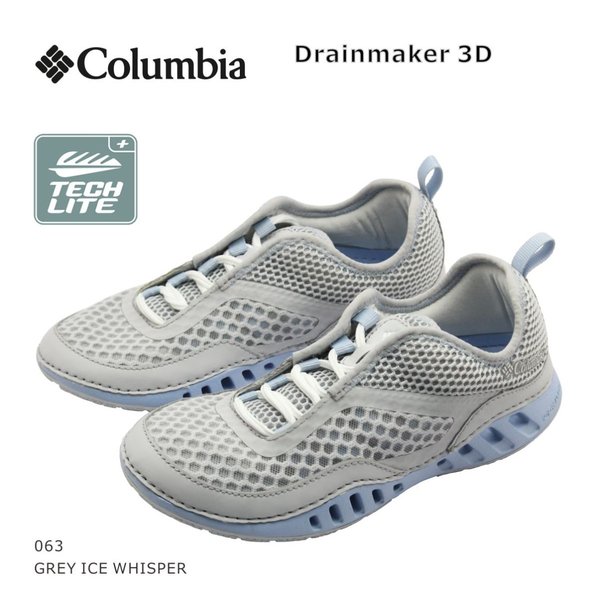 Columbiaコロンビアレディーススニーカードレインメーカー3DウォーターシューズBL4690靴グレーアイス