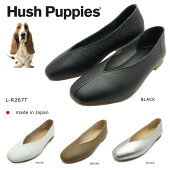 ハッシュパピーレディースVカットスクエアカッターシューズフラットカジュアルL-R267T日本製Hushpuppiesr267t婦人靴