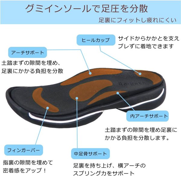 リゲッタ メンズ サンダル クロスベルト ベルクロ グランスタイル 日本製 グミインソール JPR013 Regetta