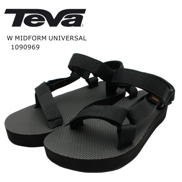 テバ TeVA レディース スポーツサンダル ミッドフォーム ユニバーサル 1090969 サンダル ブラック