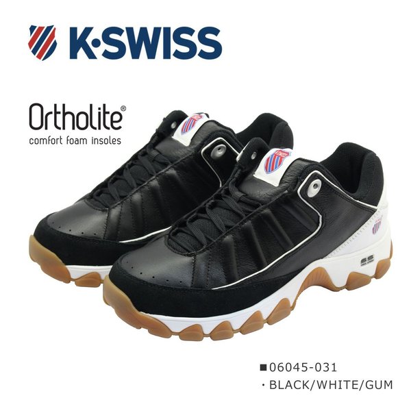 K-SWISS ケースイス メンズ スニーカー ST529 ヘリテージ 06045 031 靴 黒 ブラック ホワイト ガム