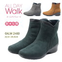 ALL DAY Walk オールデイウォーク レディース ブーツ 248 ショート 3E 防水 防滑 靴 黒 ブラック チャコール ブラウン