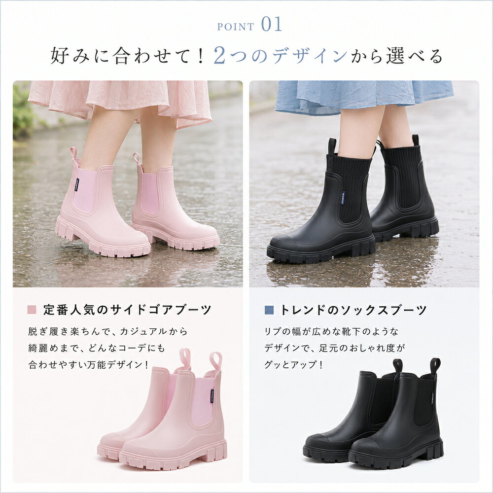 Botas de lluvia Botas de mujer Botas de lluvia completamente impermeables Botas cortas Botas Gore laterales Tamaño grande Tamaño pequeño Ligero Resistente al deslizamiento Botas de lluvia de moda Viaje soleado Escuela Tifón lluvioso Medidas a prueba de vapor Hombre Unisex Día del Padre — vista 3