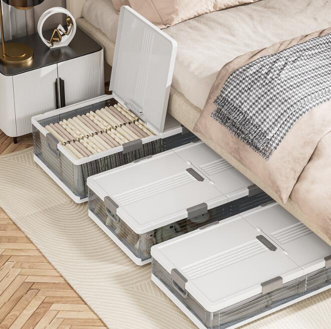 Cupboard - ベッド すき間収納 衣装ケース ベッド下収納 収納 引き出し 衣類 収納箱 横置き 折りたたみ 高さ17cm/20.5cm/24cm ベッド下
