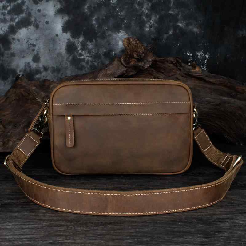 カ 革 バッグ クロスボディ 横型 牛革 第一層 バッグ ショルダー レトロ クホースレザー 小物 アイテム オシャレ ファッション