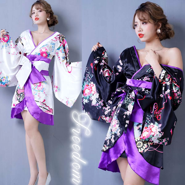 パーテ キャバ ダンス 衣装 コスプレ ミニドレス キャバドレス 着物風ドレス 着物ドレス ドレス 着物 ミニ セクシー 着物ドレス