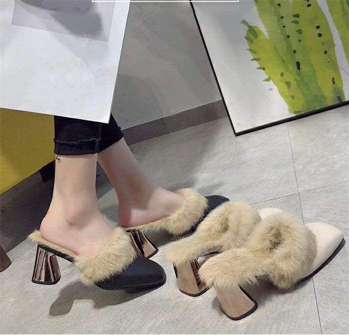 ふ 上品 大人 きれいめ スリッパ フォーマル パンプス スクエアトゥ チャンキーヒール レディース パンプス ミュール サンダル