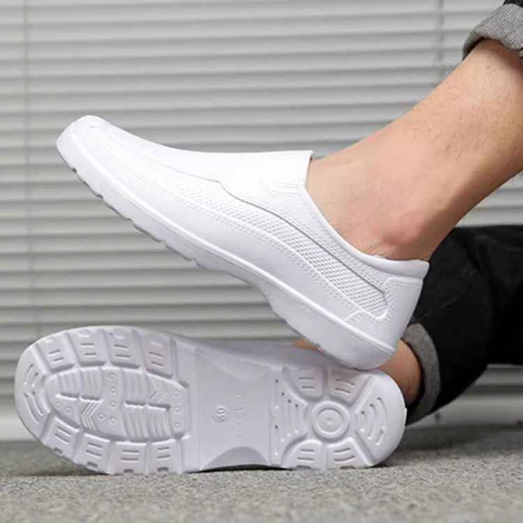 キ 疲れにくい 撥水 ホワイト コックシューズ ホワイト 厨房靴 滑りにくい 業務シューズ ブラック 作業靴 飲食店 超軽量 メンズ