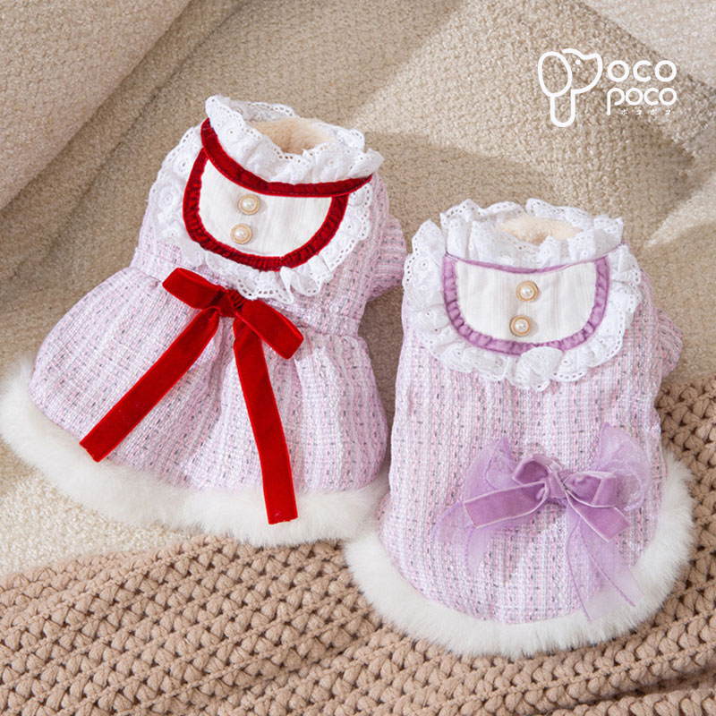 小型犬? ペットウエア 上品 フリル ドレス フリフリスカート