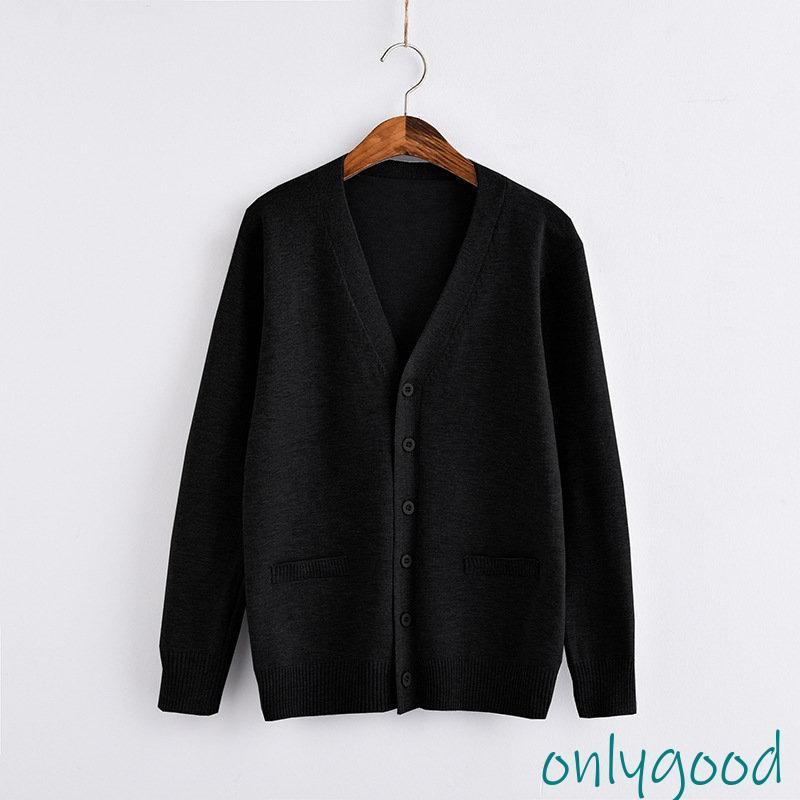 文化祭 入学式 セーター ゆったり 正統派 入学式 高校生 通学 ニット 長袖 Vネック 学生服 カーディガン