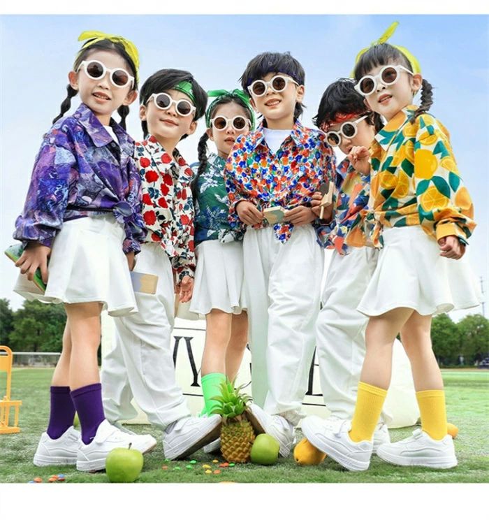 ジャ スカート パンツ トップス 女の子 男の子 長袖 ダンス衣装 キッズ アロハシャツ 総柄シャツ 柄シャツ おしゃれ ダンス衣装
