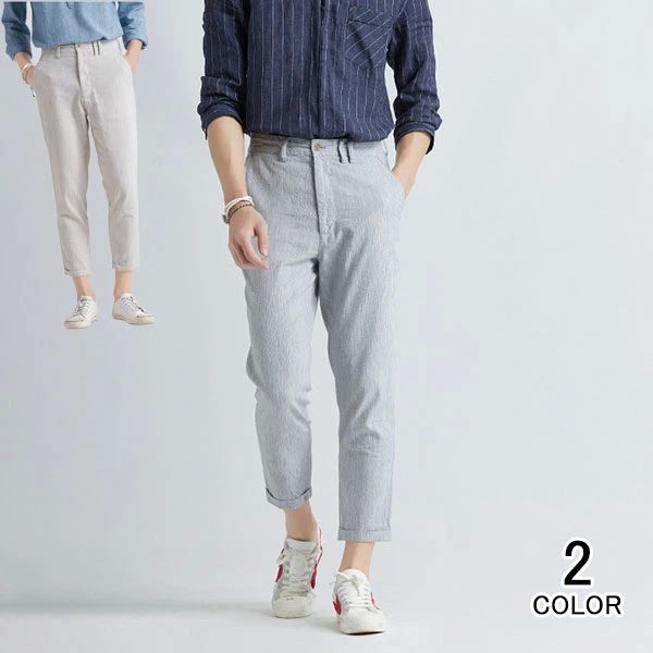 ア イージーパンツ リラックスメンズ サルエルパンツ ワイドパンツ ジョガーパンツ リネンパンツ クロップドパンツ 綿麻 パンツ