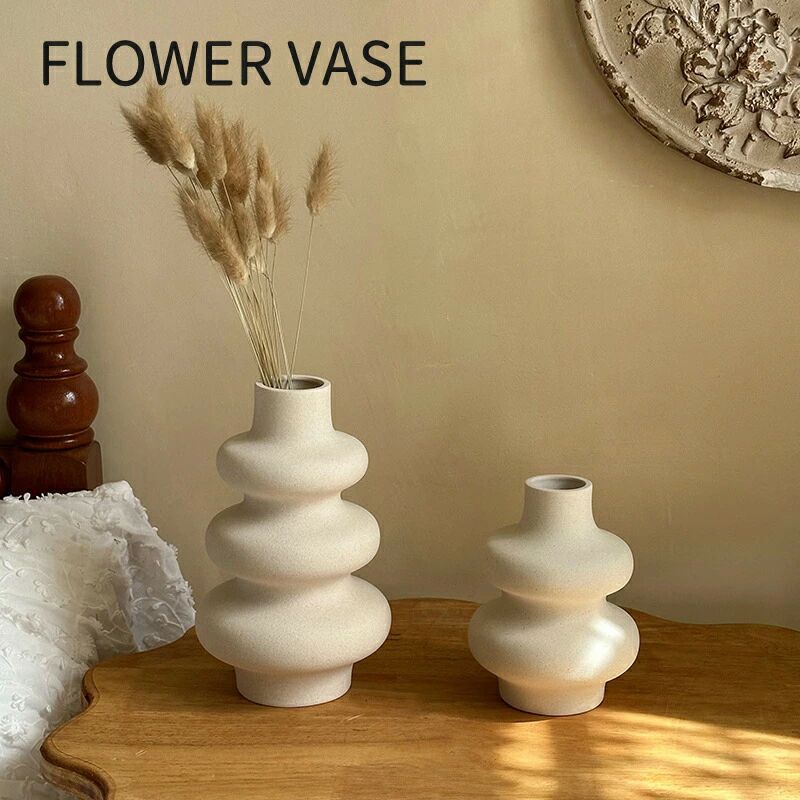 ダイニン オブジェ 素焼き 陶器 ドライフラワー 花 仏花 造花 生花 花器 インテリア 大きい おしゃれ 北欧 陶器 フラワーベース