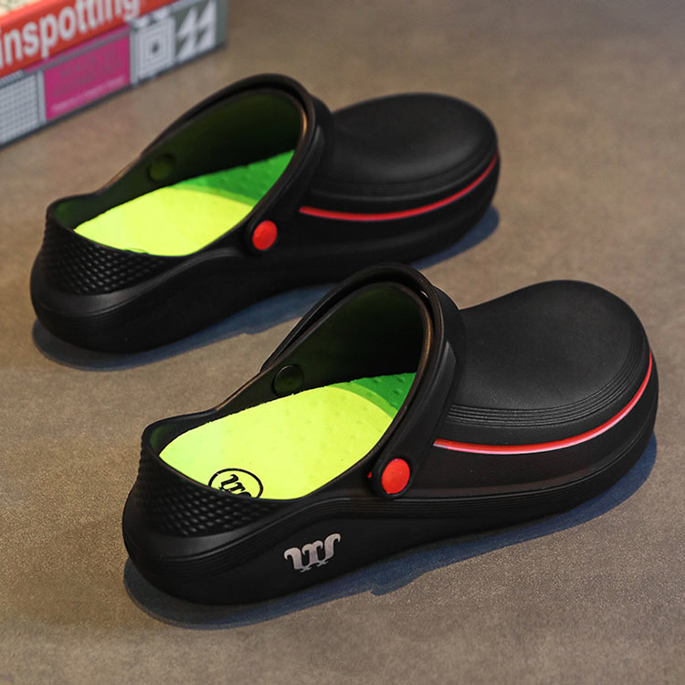 2way レディース メンズ 滑りにくい かかとなし 甲高 幅広 厚底 EVA 防水 サボサンダル 厨房靴 キッチンシューズ 厨房シューズ