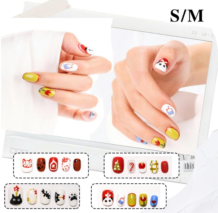 パーティー 結婚式 卒業式 入学式 成人式 上級 女性おしゃれな 人気 シンプル かわいい 和風 人気 ネイルチップ 秋冬 4個セット