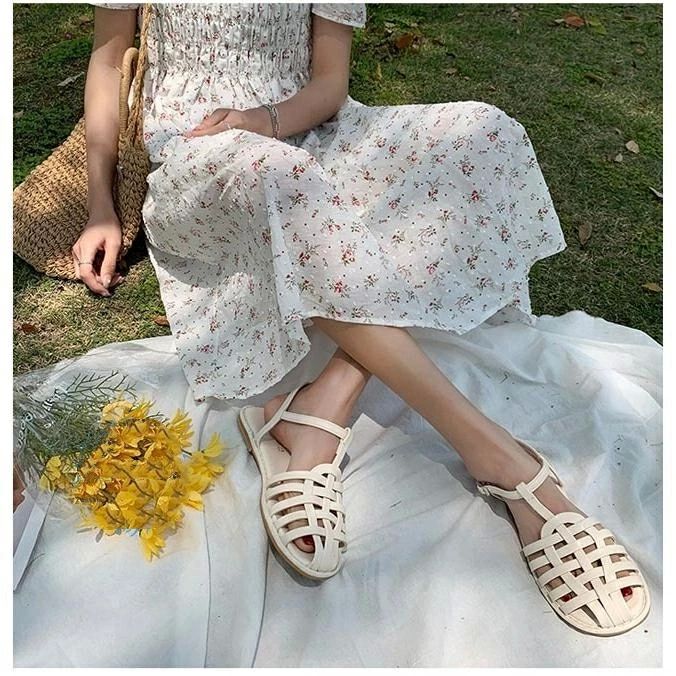 夏サンダ ストラップ フラットサンダル レトロ グラディエーター 夏 フラット底 グラディエーターサンダル サンダル レディース