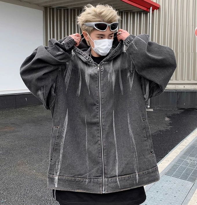 ゆ 50代 40代 30代 20代 アウター 長袖 ウォッシュ加工 大きいサイズ ワークジャケット フード付き メンズ ジャケット ブルゾン