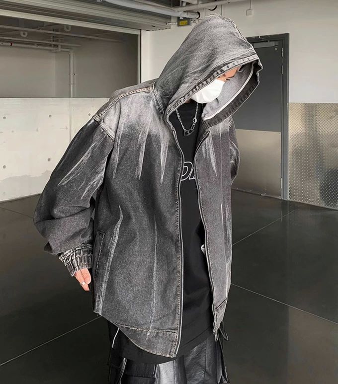 ゆ 50代 40代 30代 20代 アウター 長袖 ウォッシュ加工 大きいサイズ ワークジャケット フード付き メンズ ジャケット ブルゾン